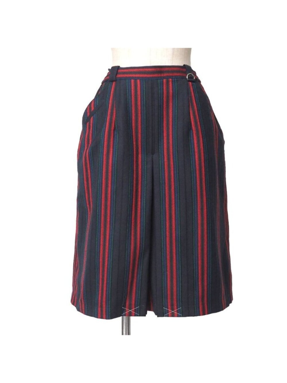 Dior Vintage Shorts L Striped Culottes Dead Stock